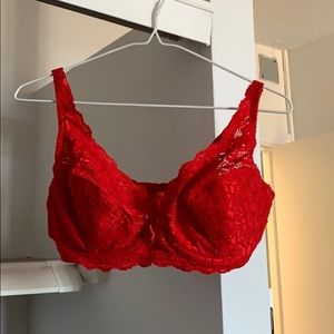 Lacey Red Bra
